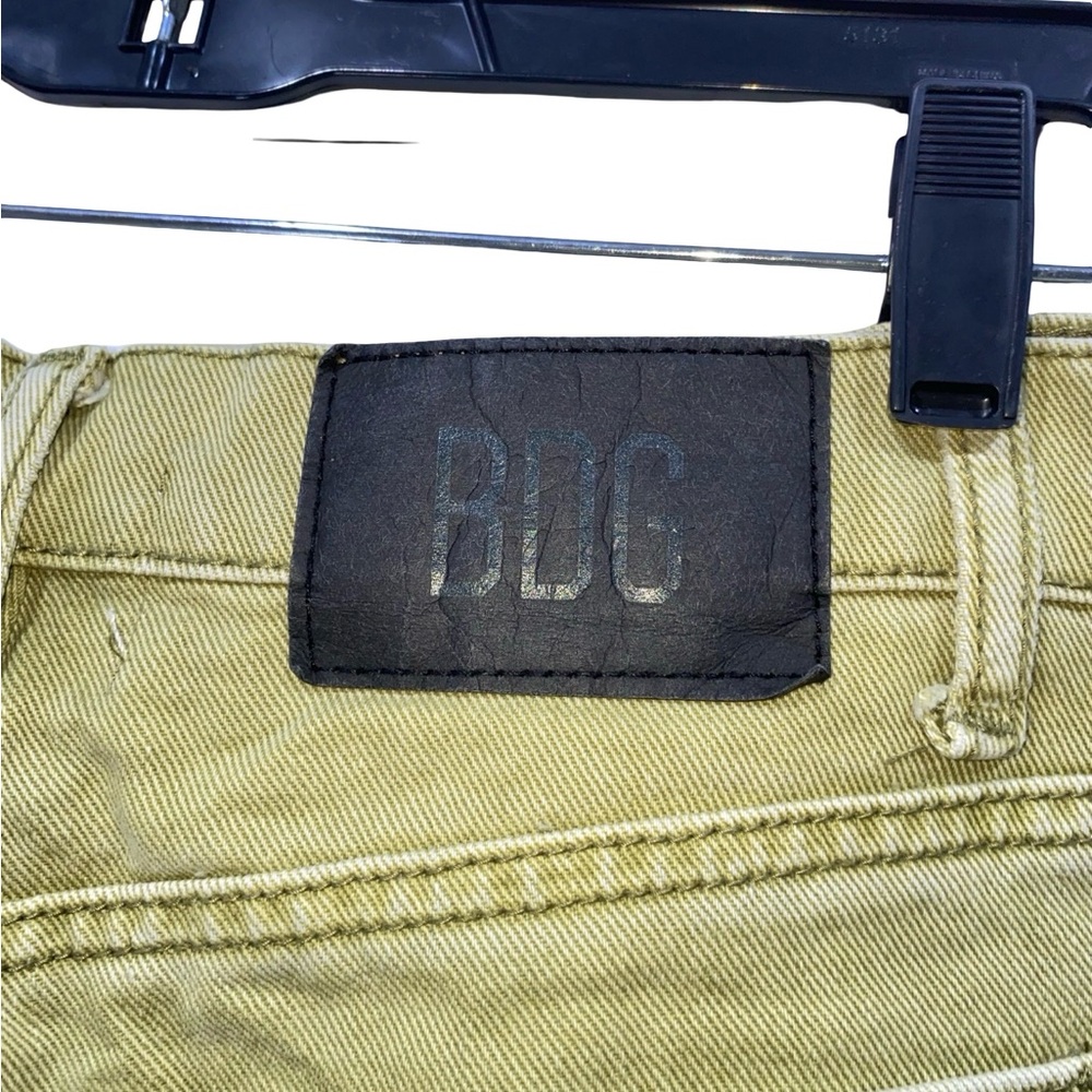 BDG Wide Leg Jeans in Sage Green - Washed High Rise Baggy Denim - Picture 5 of 9